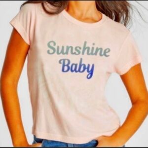 Wildfox Sunshine Baby Keke Pink Salt T-Shirt Sz M
